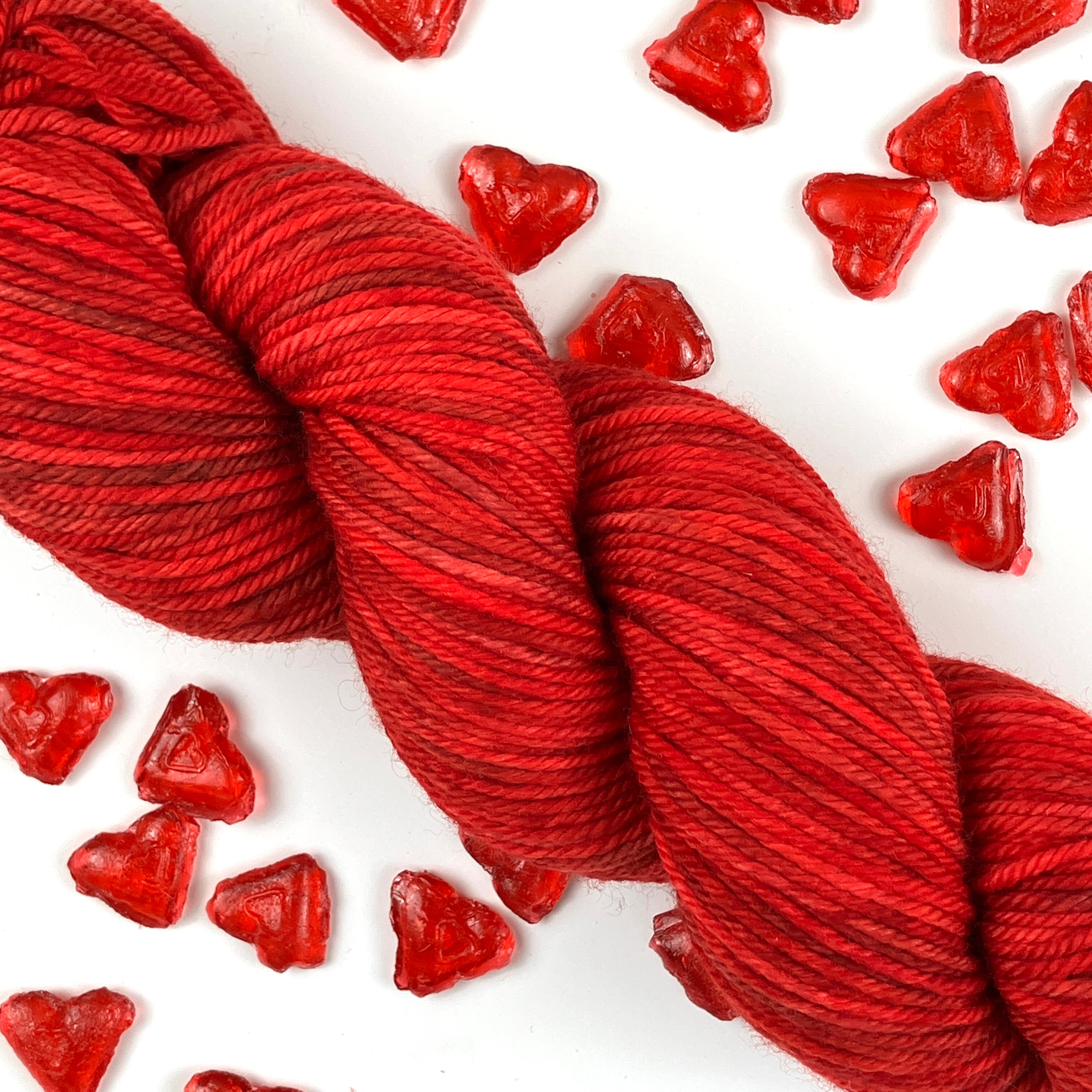 Red Hot Cinnamon Hearts (Worsted)
