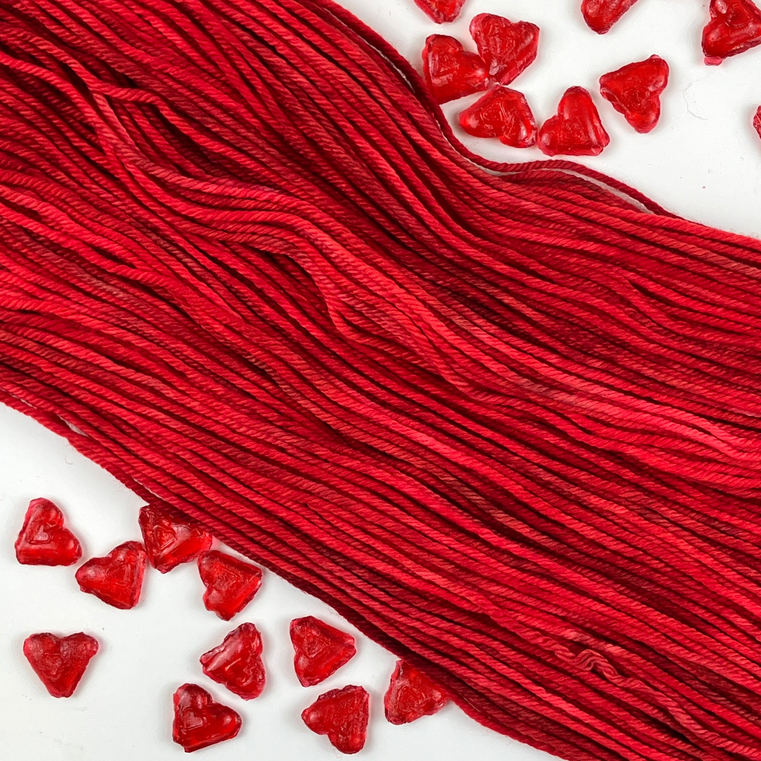 Red Hot Cinnamon Hearts (Worsted)